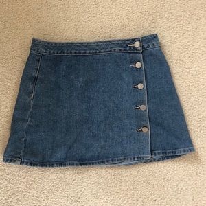PacSun denim wrap skirt